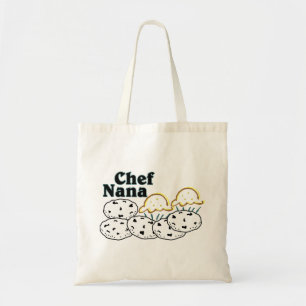 Chef Nana met koekjes en Canvas tas van muffins