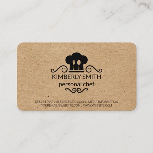 Chef | Natuurlijke Visitekaartje (Voorkant)