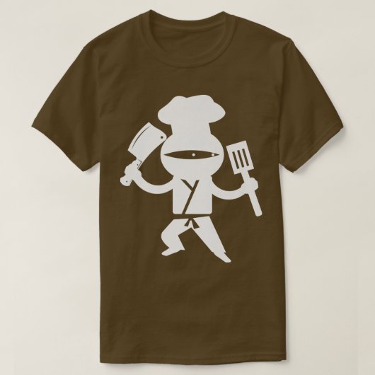 Chef Ninja Keuken Restaurant Bakken Koken Liefhebb T-shirt (Design voorkant)