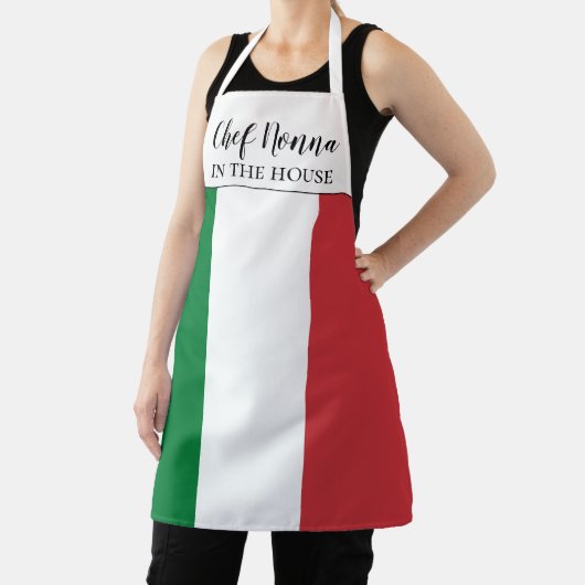Chef Nonna Italy Flag All-Over Print Schort (Insitu)