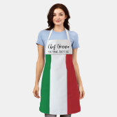 Chef Nonna Italy Flag All-Over Print Schort (Gedragen)