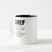 Chef noun. /SHef/Iemand die Magic in Creëer Tweekleurige Koffiemok (Voorkant links)