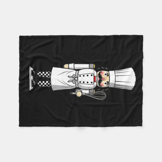 Chef Nutcracker Cook Hat Xmas  Fleece Deken (Voorkant (Horizontaal))