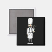Chef Nutcracker Cook Hat Xmas  Magneet (Voorkant / Achterkant)