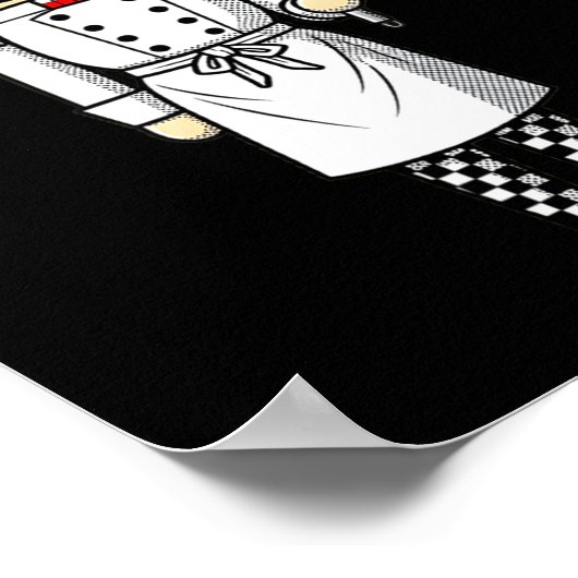 Chef Nutcracker Cook Hat Xmas  Poster (Hoek)