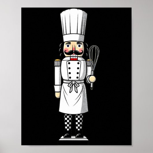 Chef Nutcracker Cook Hat Xmas  Poster (Voorkant)