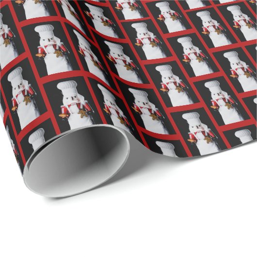 Chef Nutcracker Pattern Cadeaupapier (Rol Hoek)