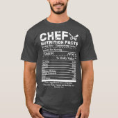 Chef Nutrition Facts Cool Chef T-shirt Gift for (Voorkant)