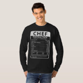 Chef Nutrition Facts Sarcastic Graphic Humor T-shirt (Voorkant volledig)