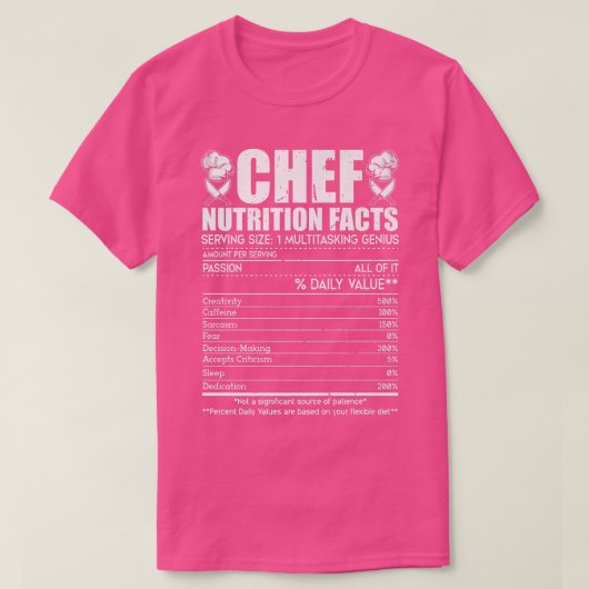 Chef Nutrition Feit Funny Culinal Cooking T-shirt (Design voorkant)
