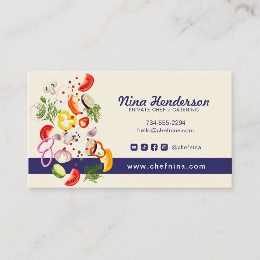 Chef of Catering of Restaurant Mooie Tegel Visitekaartje (Voorkant)