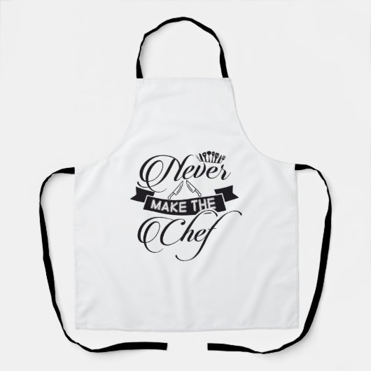 Chef-offertes gedrukt All-Over Print Schort (Voorkant)