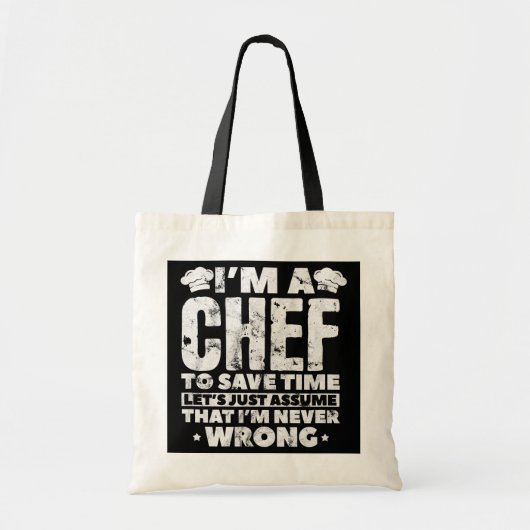 Chef om tijd te besparen Laten we gewoon aannemen Tote Bag (Voorkant)
