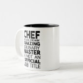 Chef omdat Freakin'Amazing Culary Master' N Tweekleurige Koffiemok (Voorkant links)