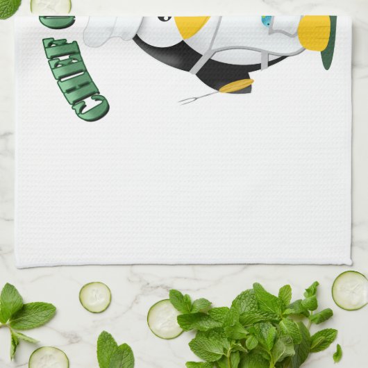 Chef on Duty Penguin Theedoek (Gevouwen)