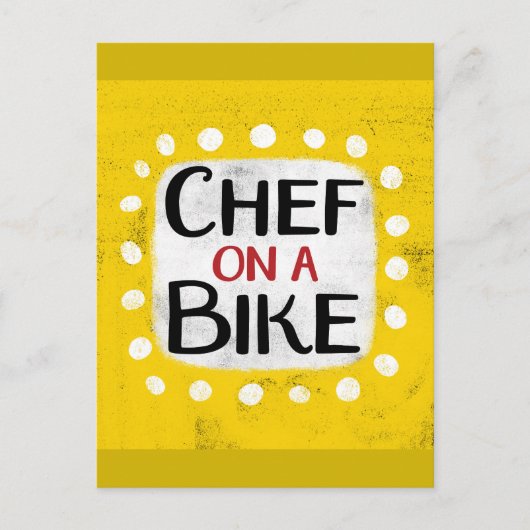 Chef op een Briefkaart (Voorkant)