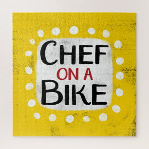 Chef op een fiets puzzel