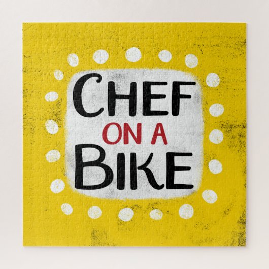 Chef op een fiets puzzel (Verticaal)