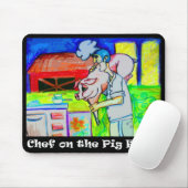 Chef op het varken Boerderij Mousepad Muismat (Met muis)