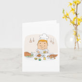 Chef op het werk kaart (Gele Bloem)