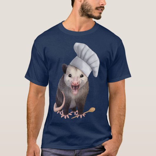 Chef Opossum cute possum in a Chef hat T-shirt (Voorkant)