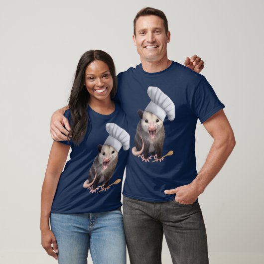 Chef Opossum cute possum in a Chef hat T-shirt (Unisex)