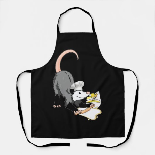 Chef Opossum Possum in a Chefs Pet Master Cooking Schort (Voorkant)