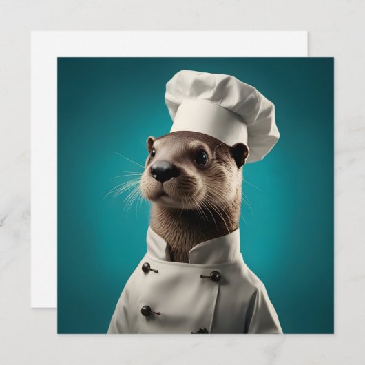 Chef Otter Feestdagenkaart (Voorkant / Achterkant)