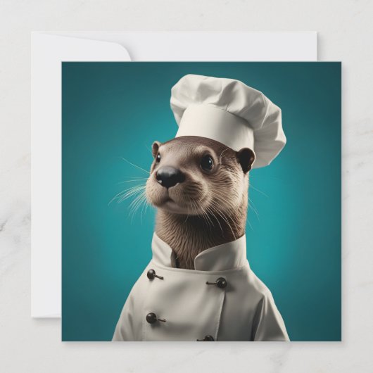 Chef Otter Feestdagenkaart (Voorkant)