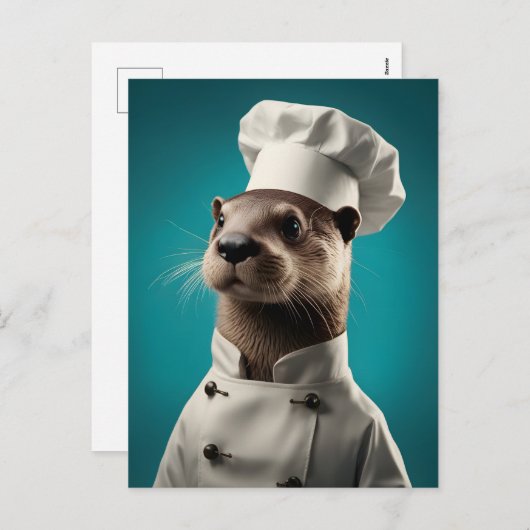 Chef Otter Feestdagenkaart (Voorkant / Achterkant)