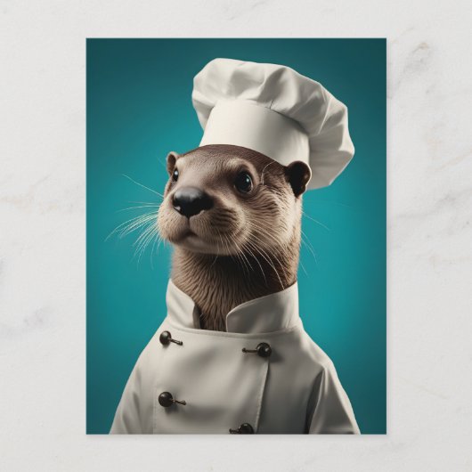 Chef Otter Feestdagenkaart (Voorkant)