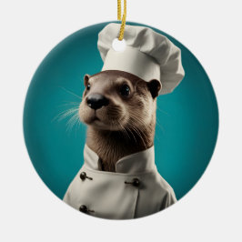 Chef Otter Keramisch Ornament