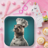 Chef Otter Papieren Bordje (Feest)
