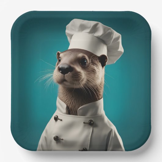 Chef Otter Papieren Bordje (Voorkant)