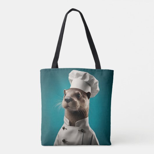 Chef Otter Tote Bag (Achterkant)
