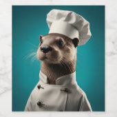 Chef Otter Wijn Etiket (Enkel label)