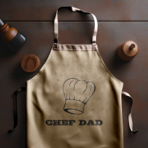 "Chef Papa" Chef's Hoed Typografie Grillen