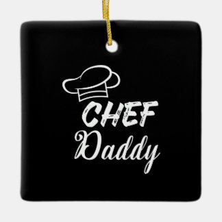 Chef papa | Cookegift | Cadeau van voedsellevers Keramisch Ornament