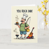 Chef Pappas Rock Vaderdag Kaart (Gele Bloem)