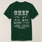 Chef pastry chef pampered chef cook  t-shirt (Design voorkant)