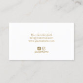 Chef Pastry Moderne Gold Confetti Bakery Visitekaartje (Achterkant)