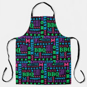 Chef Pattern Black en Neon Cook gepersonaliseerd Schort (Voorkant)
