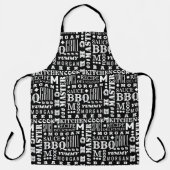 Chef Pattern Black en White Cook gepersonaliseerd Schort (Voorkant)