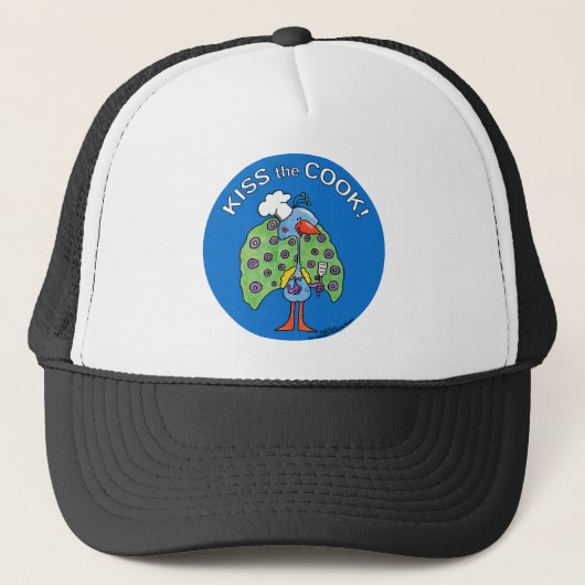 Chef Peacock, Kus de Cook! Trucker Pet (Voorkant)