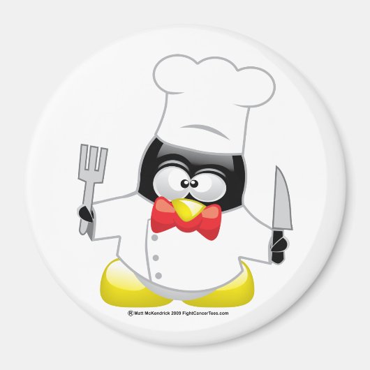 Chef Penguin Magneet (Voorkant)