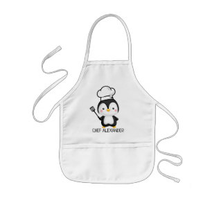Chef Penguin Personalize Kids' Apron Kinder Schort