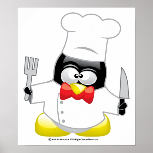 Chef Penguin Poster (Voorkant)