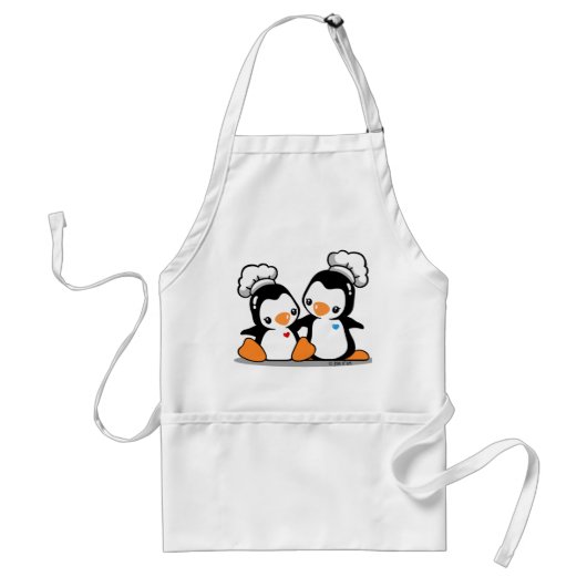Chef Penguins Apron Standaard Schort (Voorkant)