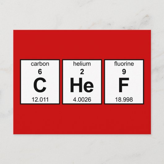 CHeF Periodieke Tabel Briefkaart (Voorkant)