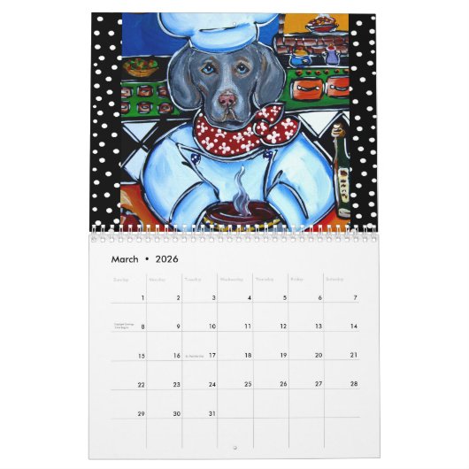 CHEF PET ART CALENDAR KALENDER (Mar 2026)